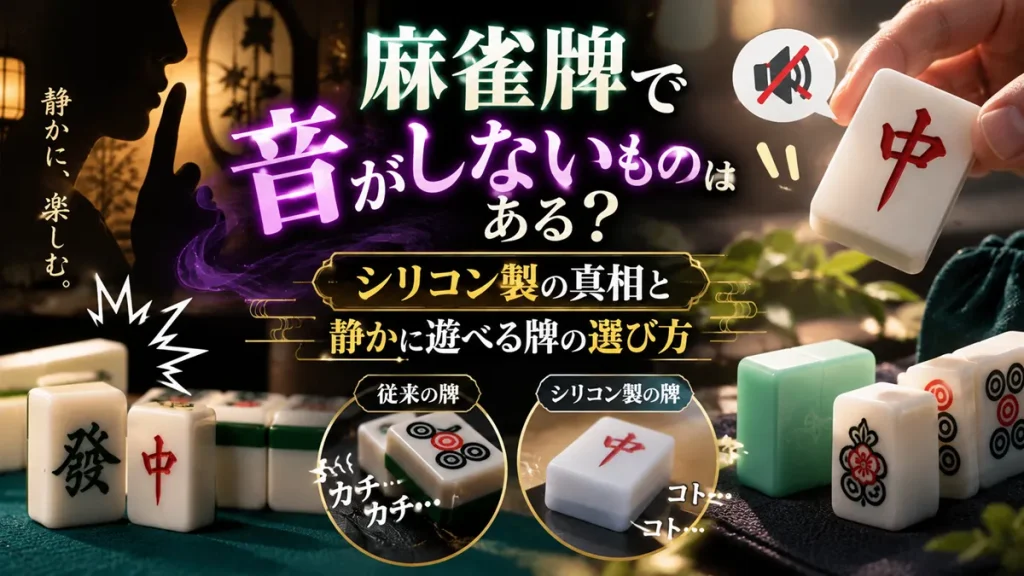 麻雀牌で音がしないものはある？シリコン製の真相と静かに遊べる牌の選び方